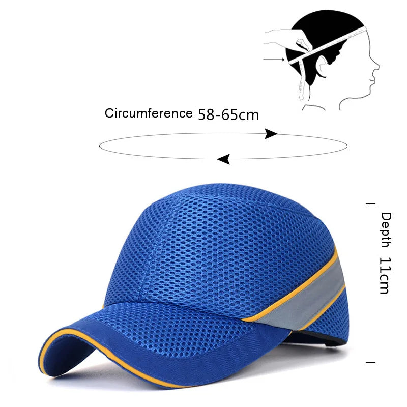 Newest Work Safety Protective Helmet Bump Cap Hard Inner Shell Baseball Hat Style For Work Factory Shop Carrying Head Protection
