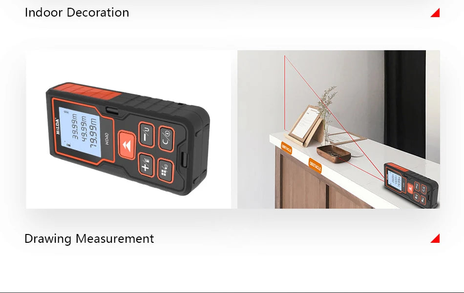 HILDA Laser Rangefinder Distance Meter 40M 60M 80M 100M Rangefinder Laser Tape Range Finder Building лазерный дальномер