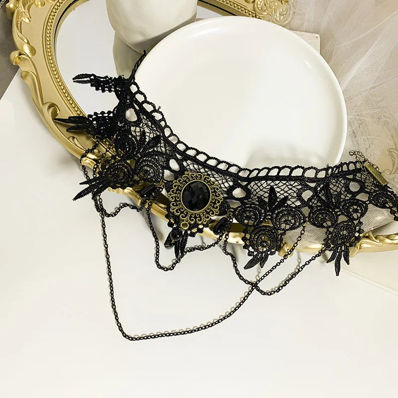 Exaggerate elegant temperament deserve choker necklace Lace fashion necklace womens chokers rhinestone choker gargantilha choker