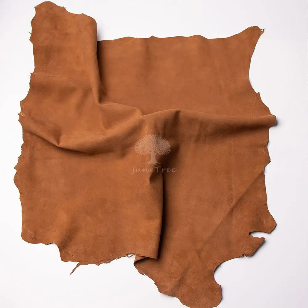 Junetree high quality Sheep skin leather Genuine leather suede face leather  soft 0.8mm thick whole skin leather craft