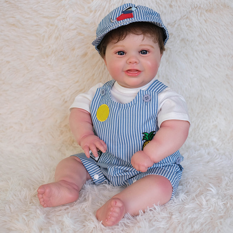 50CM Reborn Baby Doll Newborn Boy Baby Full Boy Silicone Lifelike Real Soft Touch High Quality Handmade Art Doll