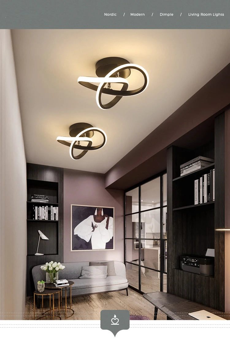 LED Strip Aisle Ceiling Lights Modern Minimalist Living Room Lamps For Balcony Entrance Staircase Home Decor Fixtures Led Luster