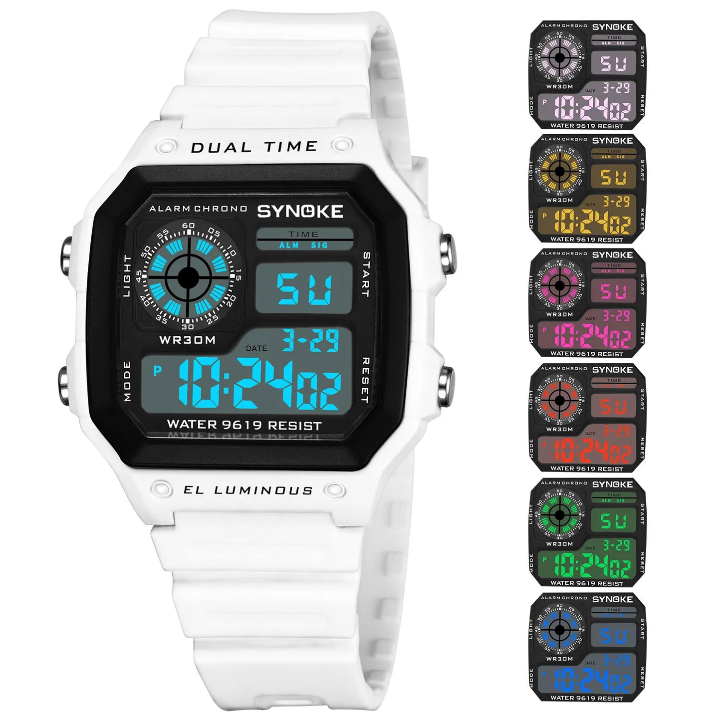 Digital Watches For Men Military Wristwatches Black Sports Watch Men Square LED Male Clock Relogio Masculino