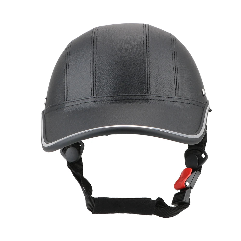 Baseball Cap Style Safety Hard Hat For Cafe Racer Chopper Scooter Motorcycle Half Helmet