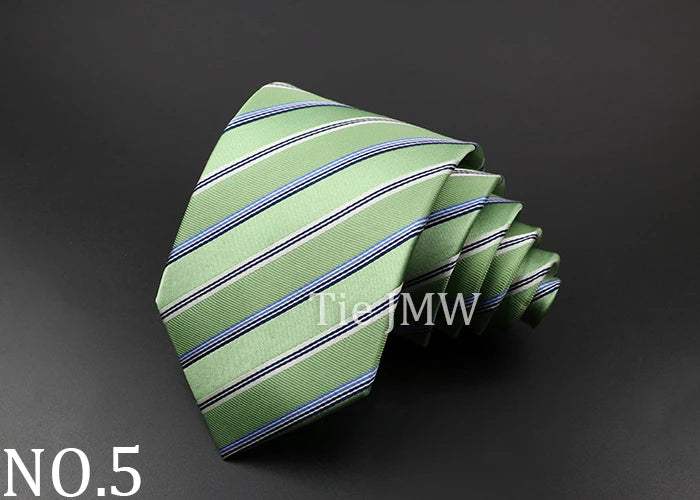 100% Silk Tie 8 cm Stripe Necktie High Quantity Plaid Ties For Men Slim Cravat Neckties Business Meeting Suit Dress Gravatas