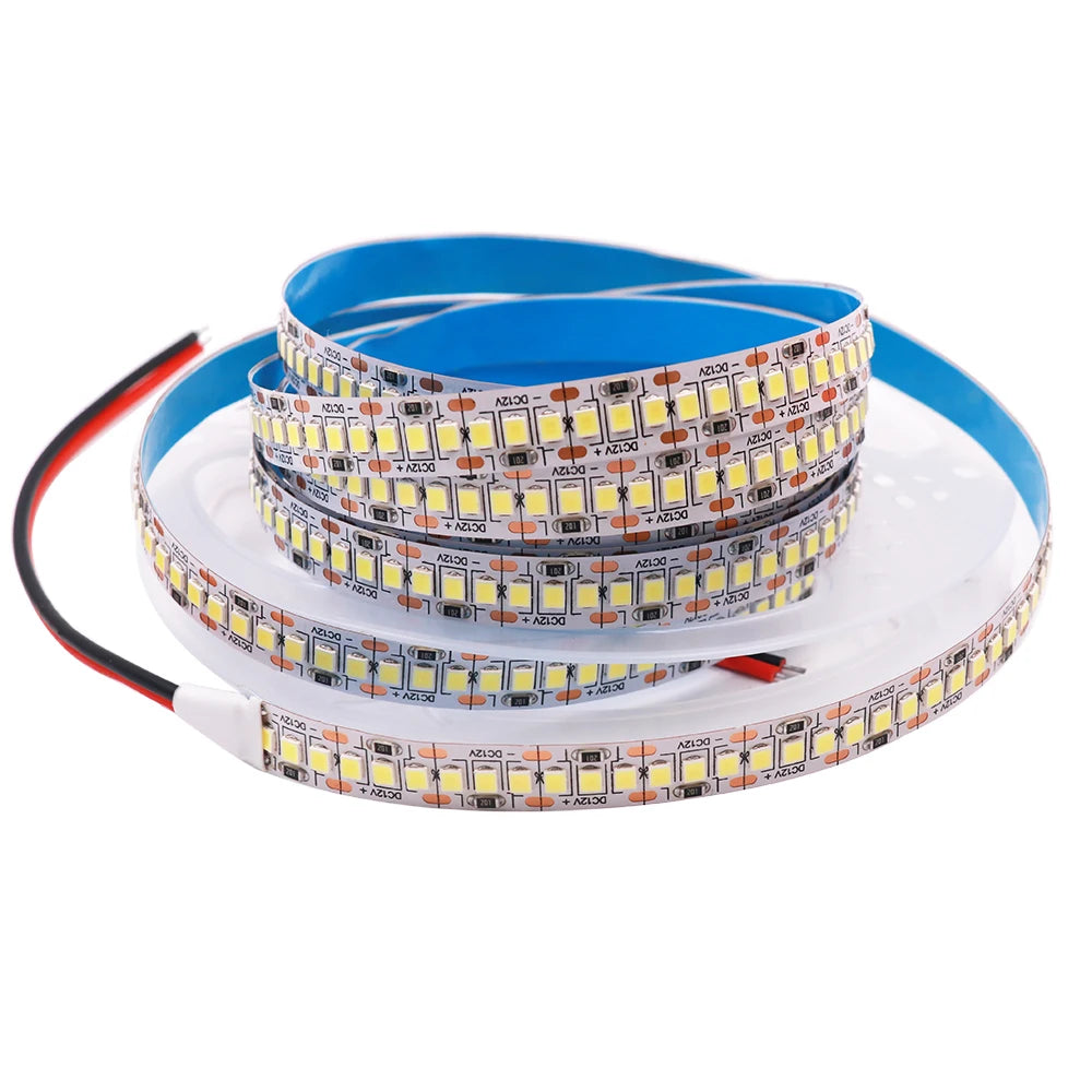 5M 10M LED Light Strips 12V 24V SMD 2835 120 240LEDs/m Home Lamp Strip Flexible LED Ribbon Tape Soft Lamp Bar 3000K 4000K 6000K