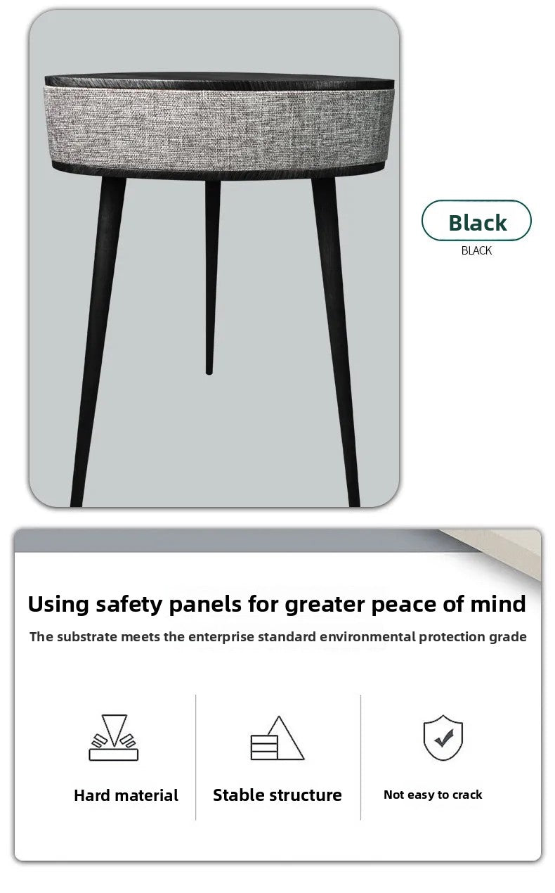 Solid Wood European Side Table Smart Multifunctional End Table for Living Room/Bedroom Decorative Small Corner Furniture