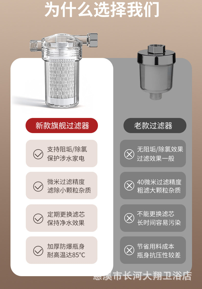 Universal Water Purifier Shower Filter Output Activated Carbon Remove Heavy Metals Chlorine Fluoride Water Heater Purification