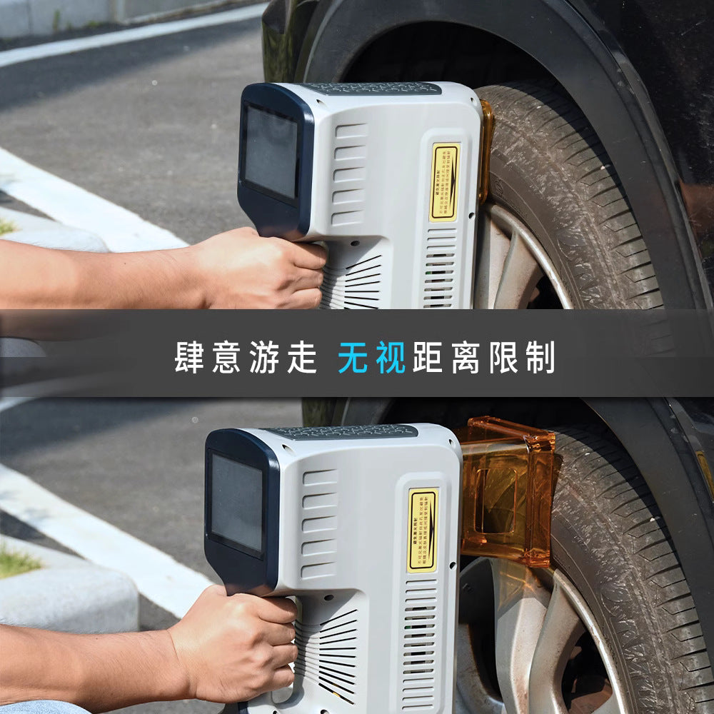 All-in-one portable mini outdoor handheld fiber laser marking machine for metal, hard plastic, rubber tire lettering