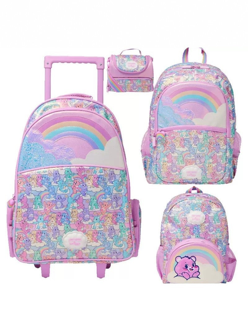 In Stock Rainbow Bear School Backpack Lightweight Large Capacity Breathable Waterproof Decompression Shoulder Bag  Pen Bag Gift
