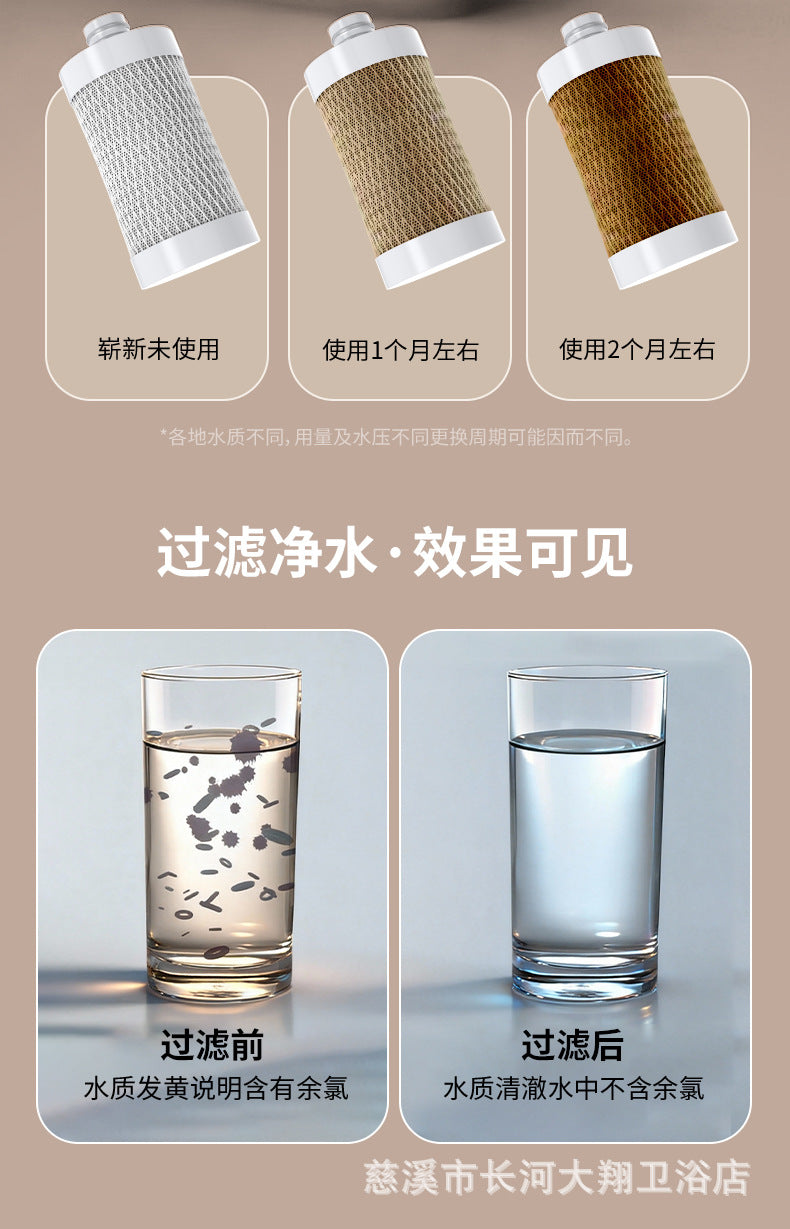 Universal Water Purifier Shower Filter Output Activated Carbon Remove Heavy Metals Chlorine Fluoride Water Heater Purification