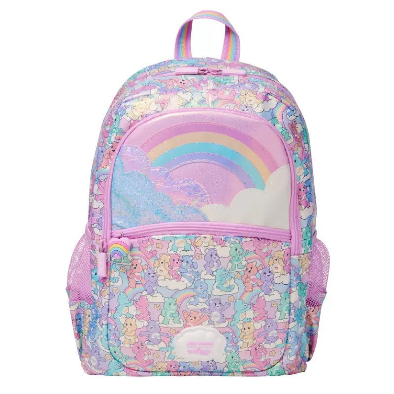 In Stock Rainbow Bear School Backpack Lightweight Large Capacity Breathable Waterproof Decompression Shoulder Bag  Pen Bag Gift