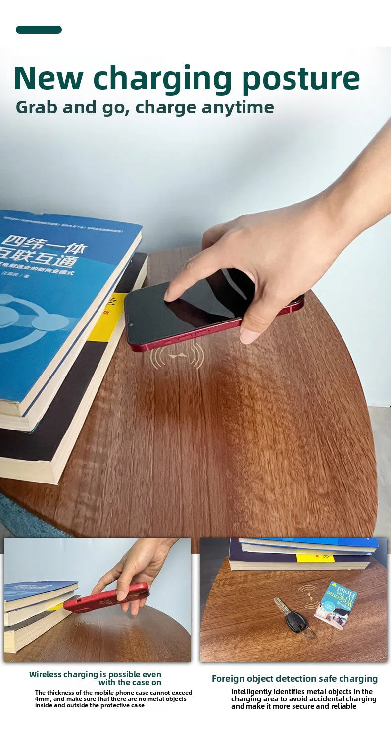 Solid Wood European Side Table Smart Multifunctional End Table for Living Room/Bedroom Decorative Small Corner Furniture