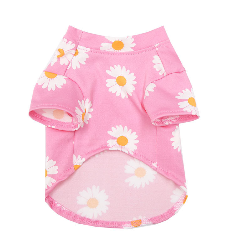Pet Puppy T Shirt Vest Pet Clothes Spring and Summer New Style Travel Printed Short Sleeve Tshirt Clothes Small Medium Dogs