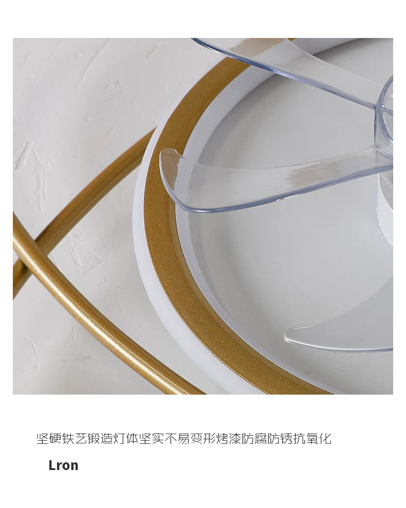 Nordic invisible ceiling fan light fan ceiling minimalist light fan ceiling for Bedroom Dning Room Living Room gold ceiling fans