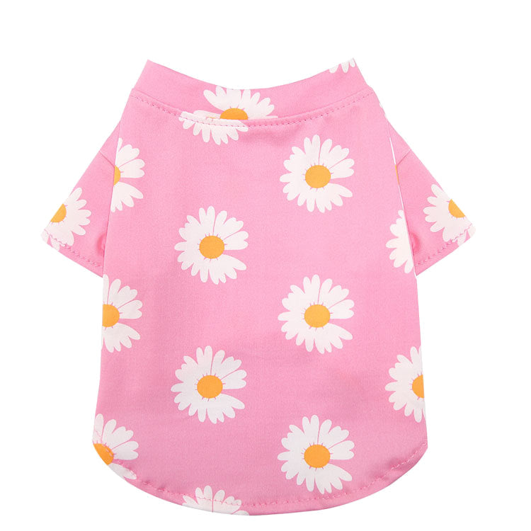 Pet Puppy T Shirt Vest Pet Clothes Spring and Summer New Style Travel Printed Short Sleeve Tshirt Clothes Small Medium Dogs