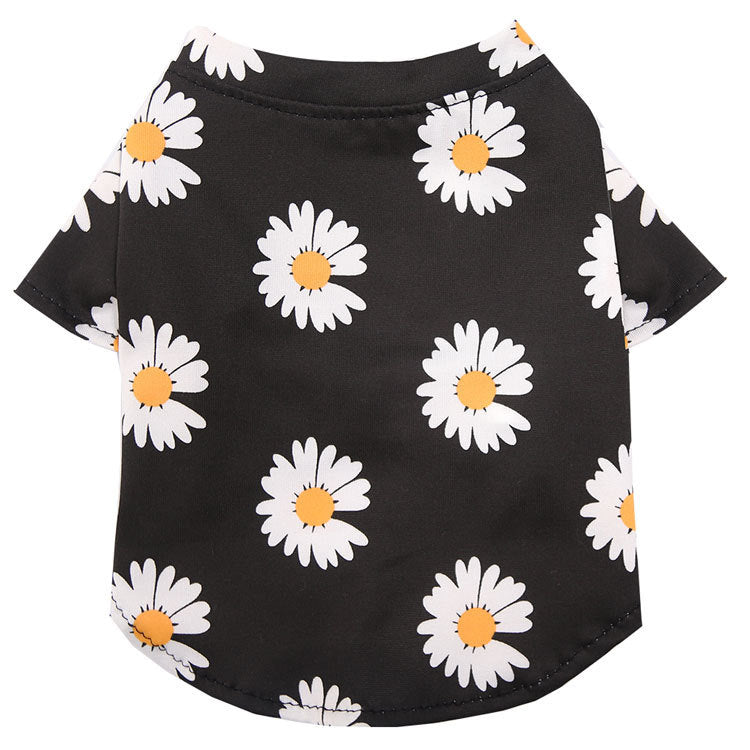 Pet Puppy T Shirt Vest Pet Clothes Spring and Summer New Style Travel Printed Short Sleeve Tshirt Clothes Small Medium Dogs