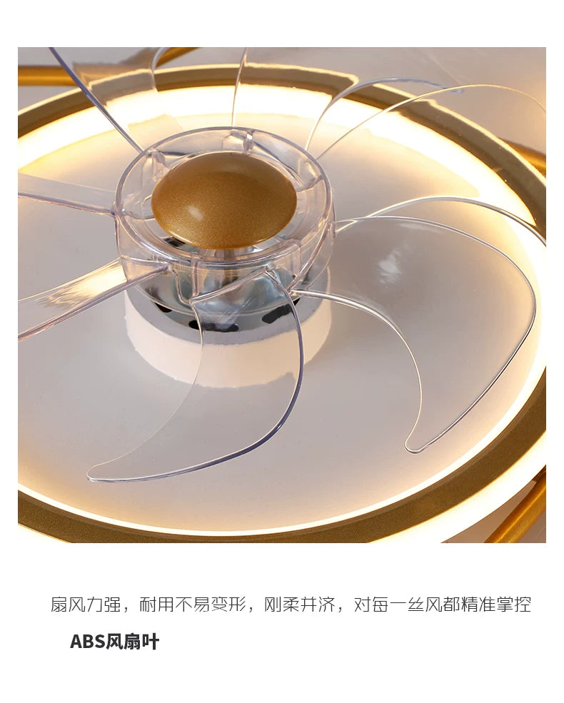 Nordic invisible ceiling fan light fan ceiling minimalist light fan ceiling for Bedroom Dning Room Living Room gold ceiling fans
