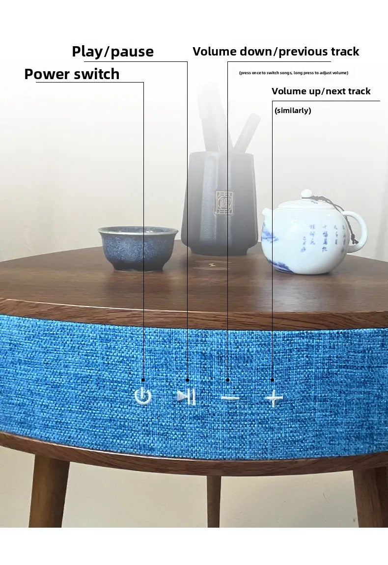 Solid Wood European Side Table Smart Multifunctional End Table for Living Room/Bedroom Decorative Small Corner Furniture
