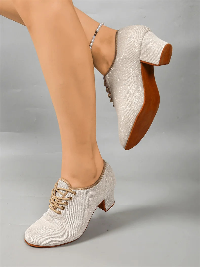 Women Bling Stage Show Foot Wear Girls Soft Sole Latin Shoes Ladies Modern Jazz Tango Ballroom Dance Shoes Dancing Pumps