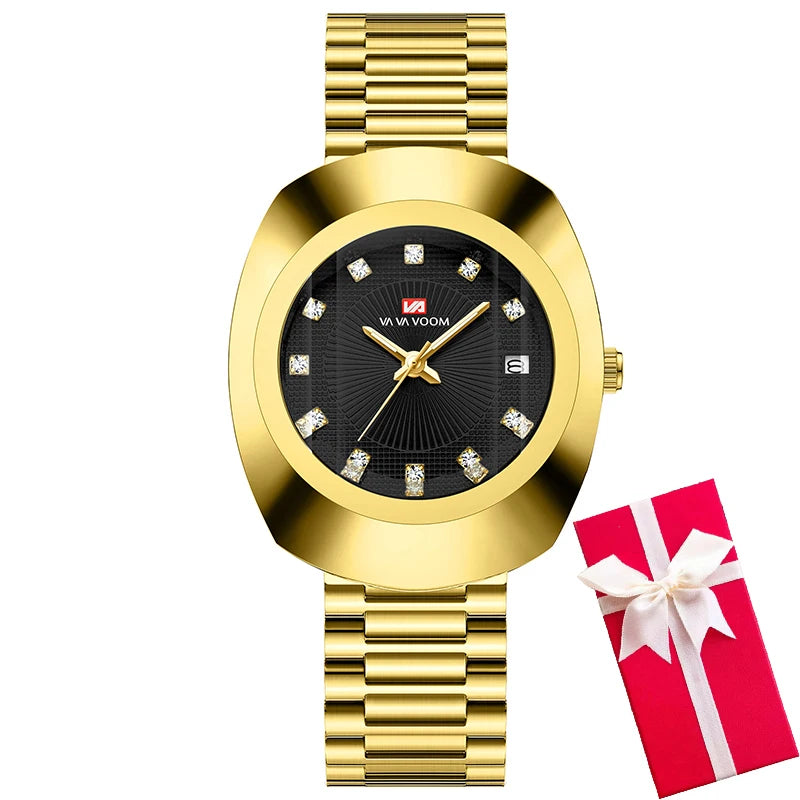 Gold Men Wrist Watches For Male Clock 2025 Top Brand Luxury Golden Fashion Men Quartz Watches Waterproof Wristwatches Dropship
