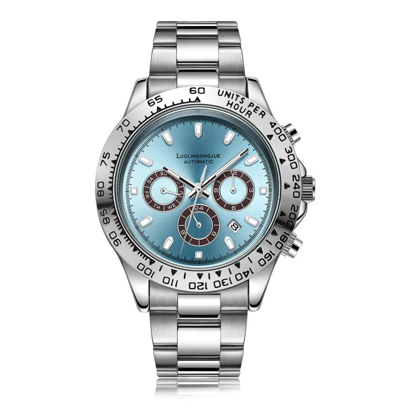 Fully automatic mechanical watch, business-style, luminescent, waterproof, men's mechanical watch, sapphire crystal glass mirror