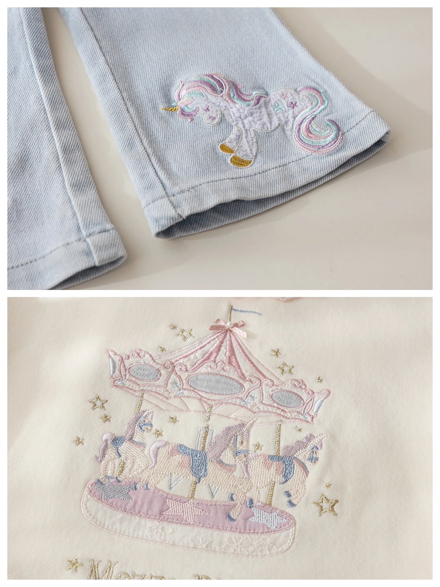 Girls Spring New Style Embroidered Sweatshirt Lace Trim Hoodie Baby Spring Clothes Korean Version Heavy Embroidery Top