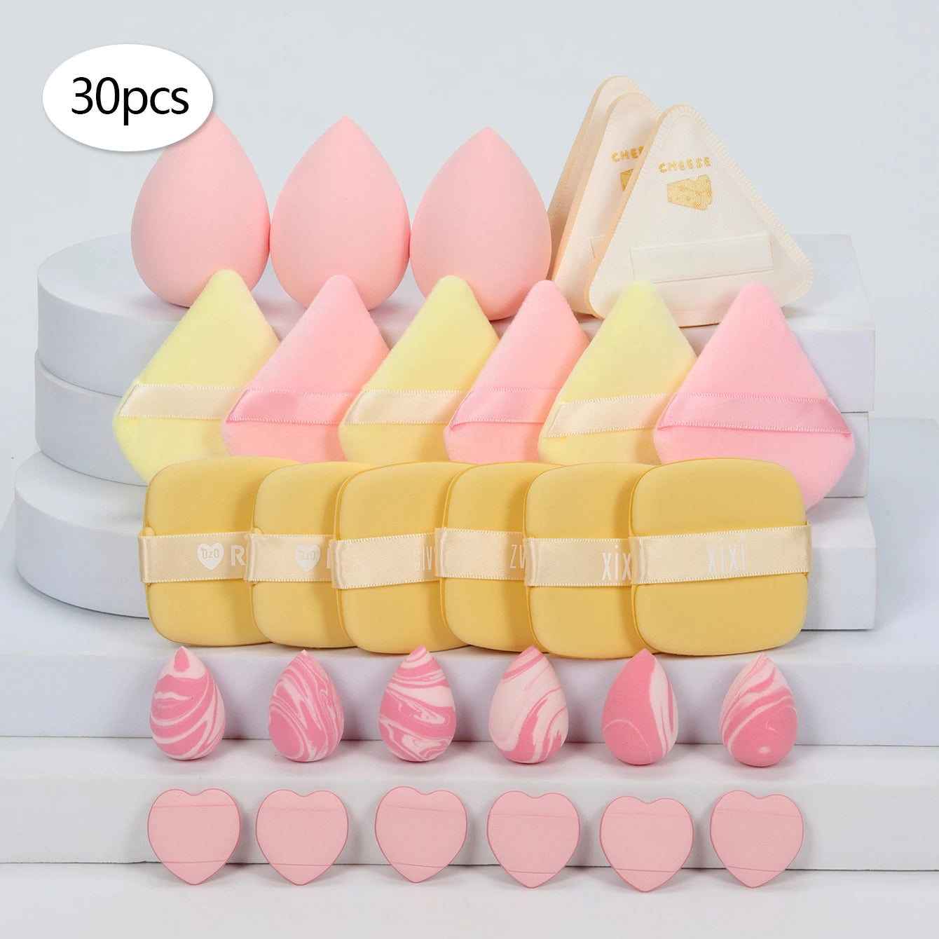 10/20/30/40/50-Piece Set of Multifunctional Makeup Tools, Expands When Exposed to Water, Suitable for All Skin Types