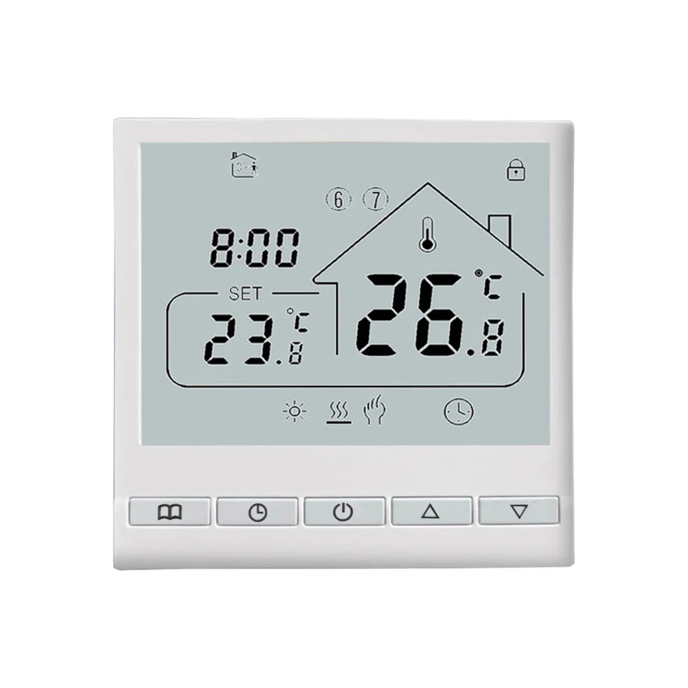 WiFi Smart Thermostat 5+2 Programmable 3A Water Heating Tuya Voice Control Thermostat DIY Install LCD Display Smart Temperature