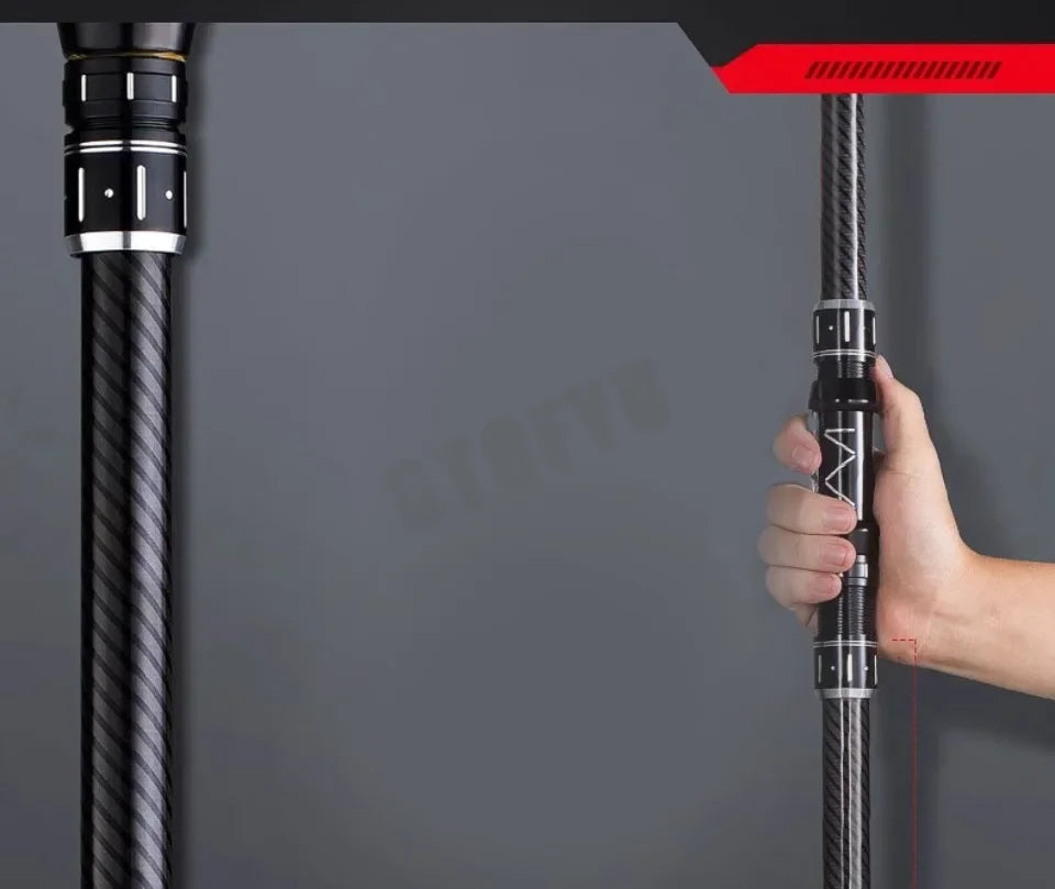 2.1-4.5M Telescopic Fishing Rod Carbon Spinning Fishing Pole Boat Saltwater Freshwater Beach Rock Surfcasting Baitcasting Rod