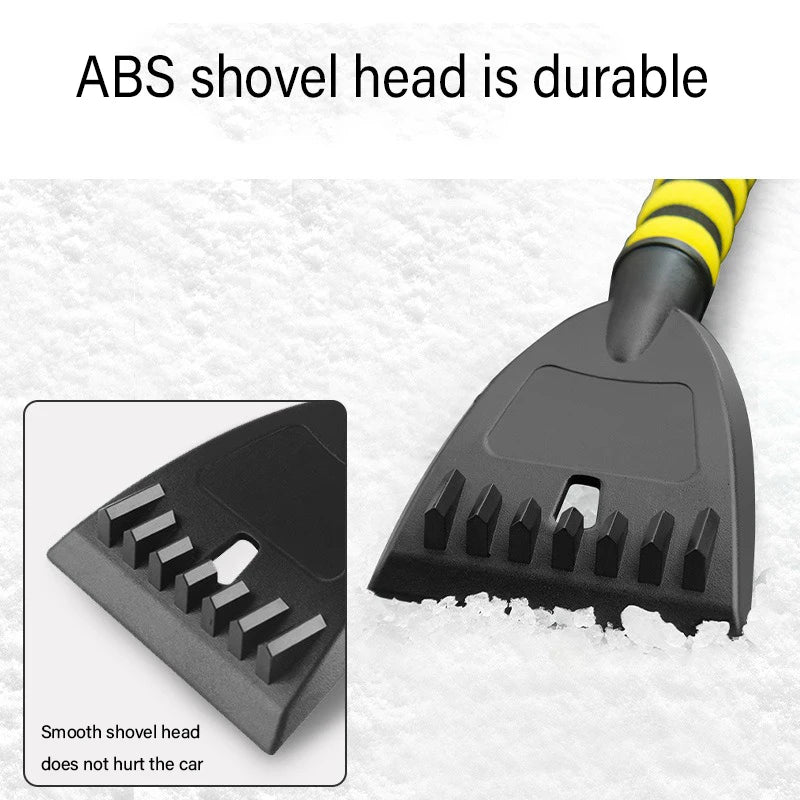 Car Snow Removal Operation Winter Rubbing Board Retractable Brush With Detachable Ice Scraper And Auto Windshield Snow Shovel