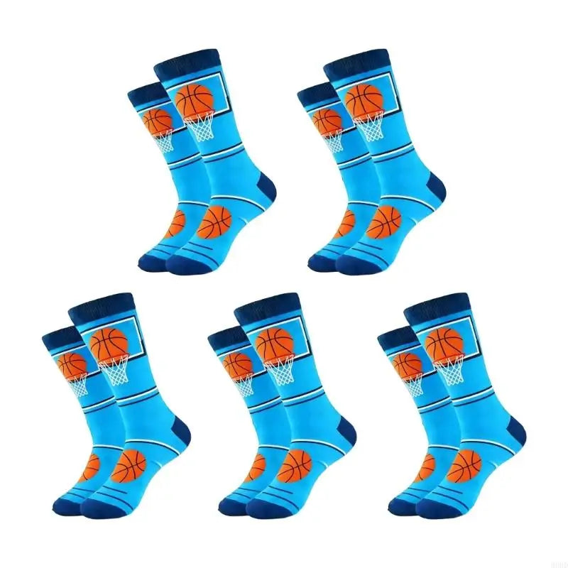5 Pair Practical Breathable Sock Football Stockings Suitable for Reduce Fatigue and Improve Athletic Performances 69HD