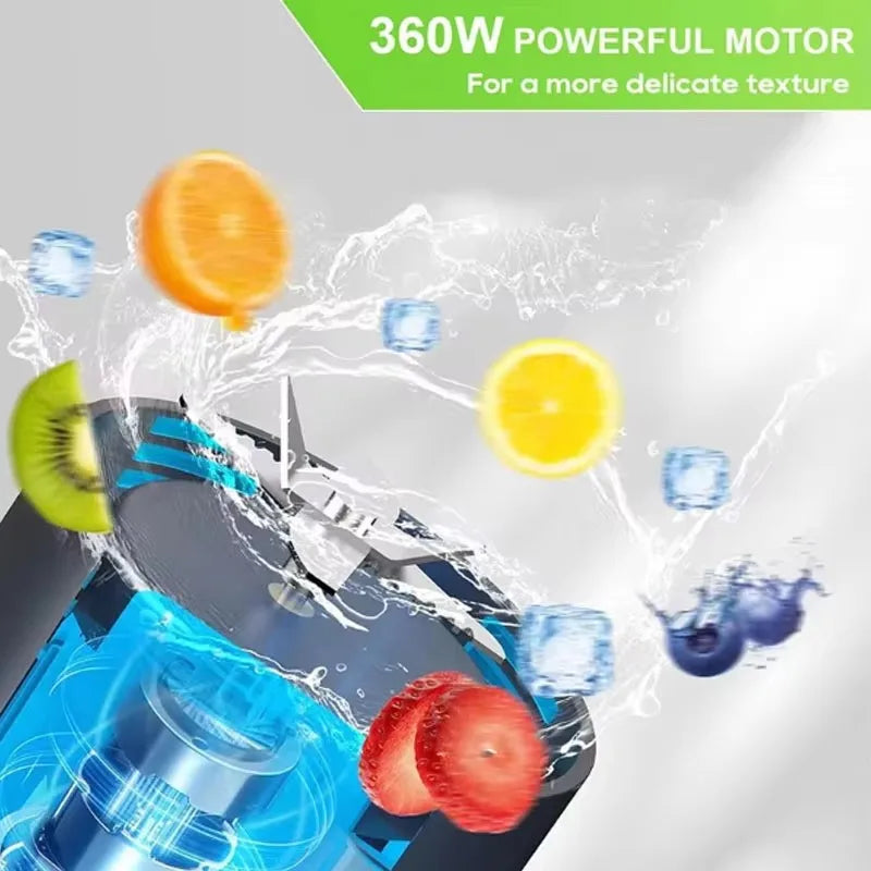 2025 Portable Mini Blender Personal Smoothie Maker For Milkshakes Juices And Shakes Compact Multi-Functional Black Juicer