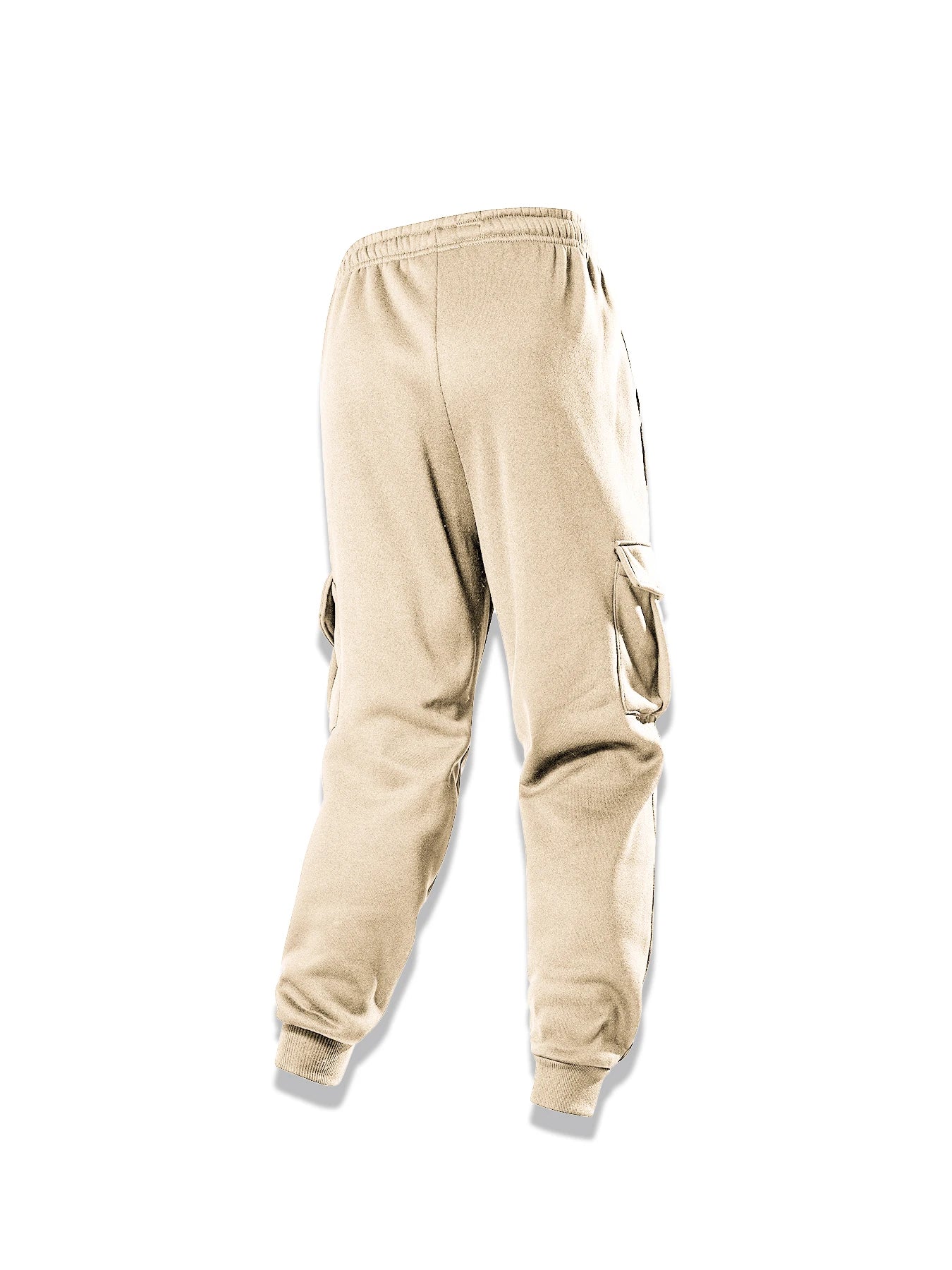 Spring Autumn Casual Sweatpants Men Drawstring Solid Color Cargo Pants Outdoor Running Pockets Trousers Male Daily Long Pants