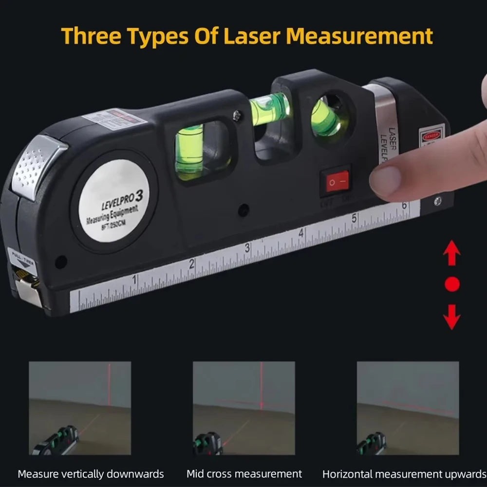 High Precision Infrared Laser Leveling Instrument Multi-functional Marking Line Measurement Tool for DIY Home Improvement