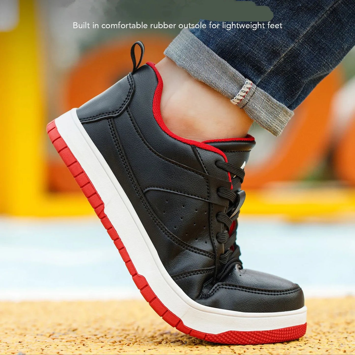 Steel Toe Man Work Boots Industrial Fashion Safety Shoes Men Non-Slip Work Sneakers Construction Waterproof Work Mens Shoes