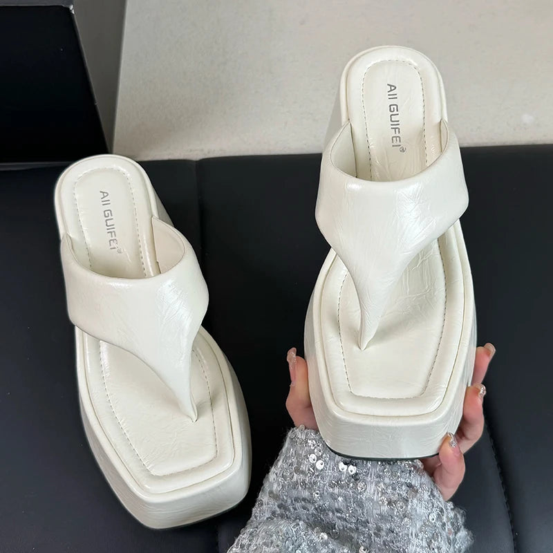 Pumps Flip Flops Slippers Shoes For Ladies New 2026 Female Footwear Platform Wedges Women Slippers Fashion Slides Heels  Shoes