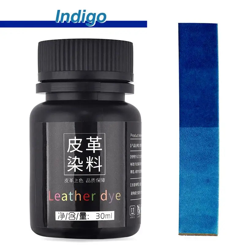 30ml Leather Pigment Dye Coloring Liquid Leather Repair Refurbish For vegetable Leather Dyeing Bag Shoes Skin Care