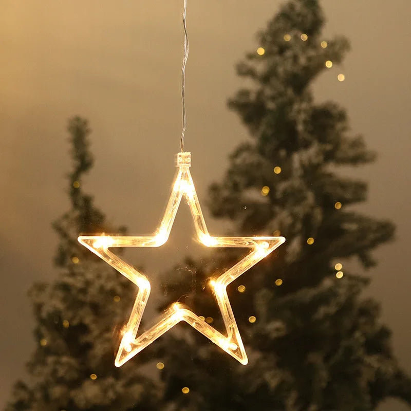 Christmas decoration lamps, hanging lights, suction cup lights, window decoration, interior decoration, New Year decoration
