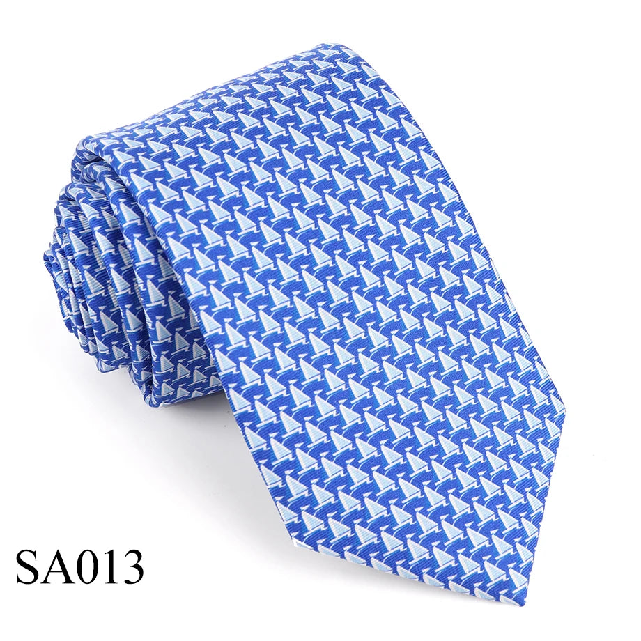 Tailor Smith 100% Silk Ties For Men Fashion Necktie With Bee butterfly sailboat  Animal Pattern Tie Father's Day Birthday Holida