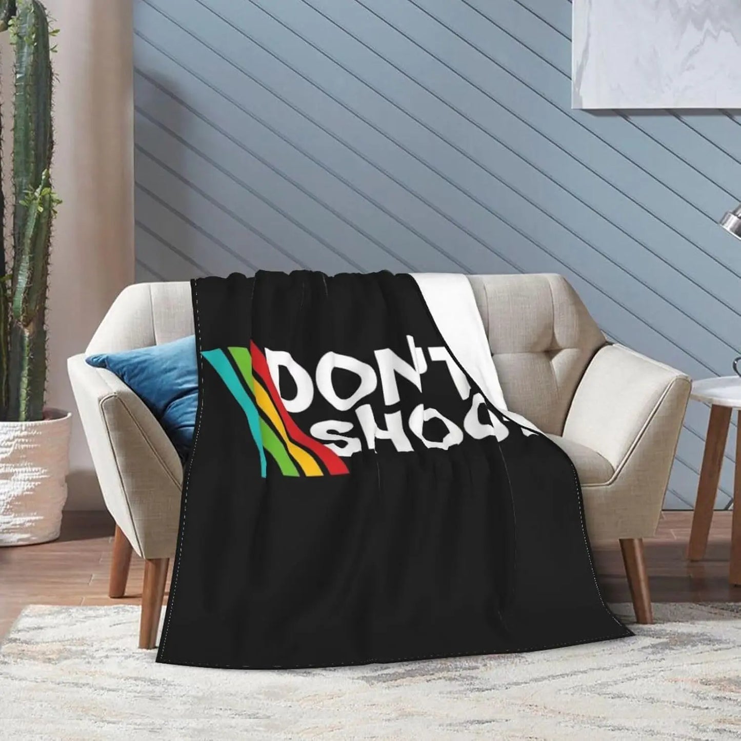 Flannel Arc Raiders Don't Shoot! Arc Stripes Throw Blanket- Ultra Soft Lightweight for Bed, Sofa, Travel & Camping