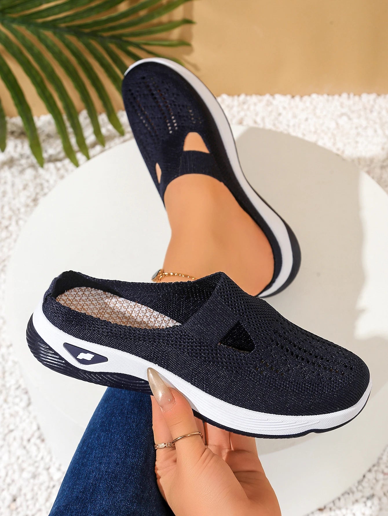 Women shoes Convenient and comfortable at home, one foot with a vent and half slipper women's summer shoes free shippiing shoes