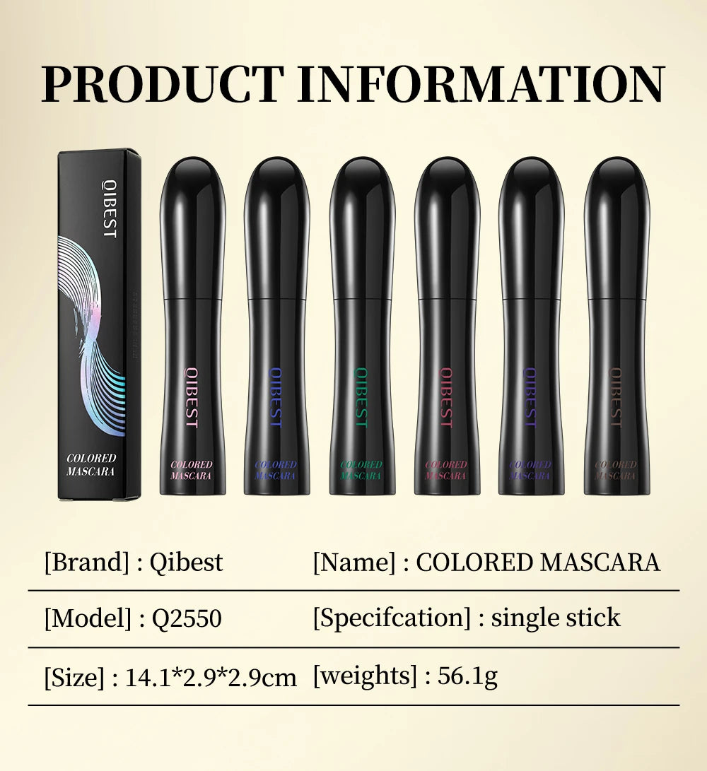 Chocolate Brown Mascara Colorful Curling Eyelash Extension Waterproof Fast Drying Lengthening Eye Black Lashes Makeup Lasting