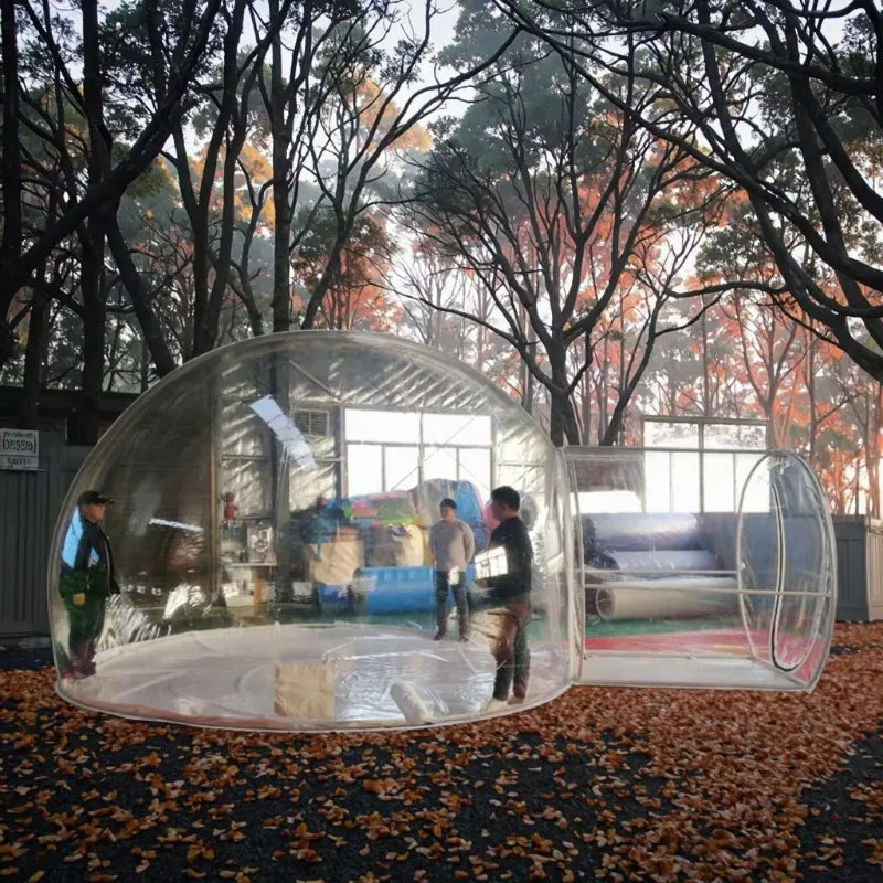 Transparent Shelter Tent Outdoor Camping Waterproof PVC Panoramic View Spacious Interior Portable Foldable Weather Resistant
