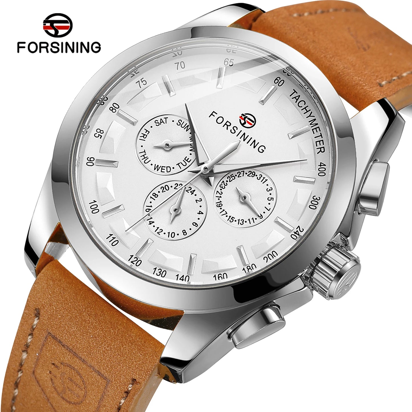 FORSINING Men Watches Automatic Mechanical Watch Luxury Gold Clock Genuine Leather Waterproof Watch Men Military Wristwatch Man