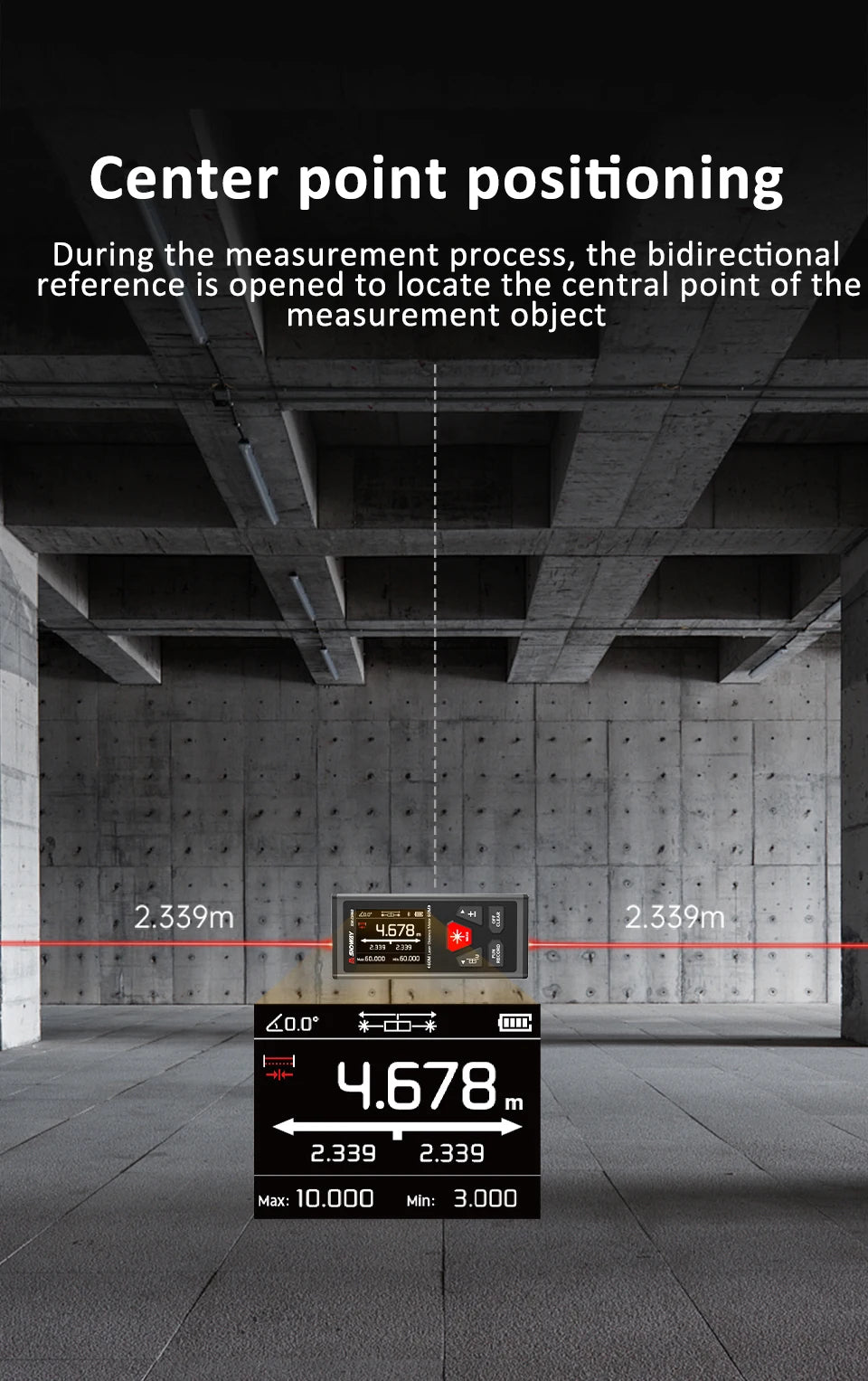 SW-DR/DG Series 2 Way Laser Measure Meter Rangefinder Red/Green Laser Distance Meter 60M/100M Digital Rechargeable Range Finder