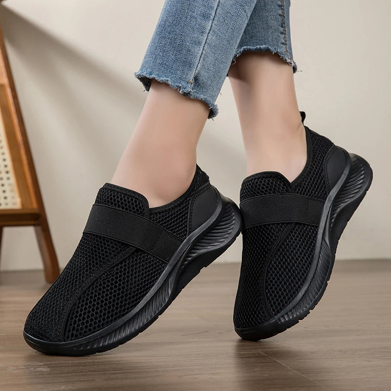Wide Toe Box Elderly Shoes Comfort Walking Sneakers Diabetic Shoes Orthopedic Bunion Swollen Foot Hallux Valgus Thumb Eversion