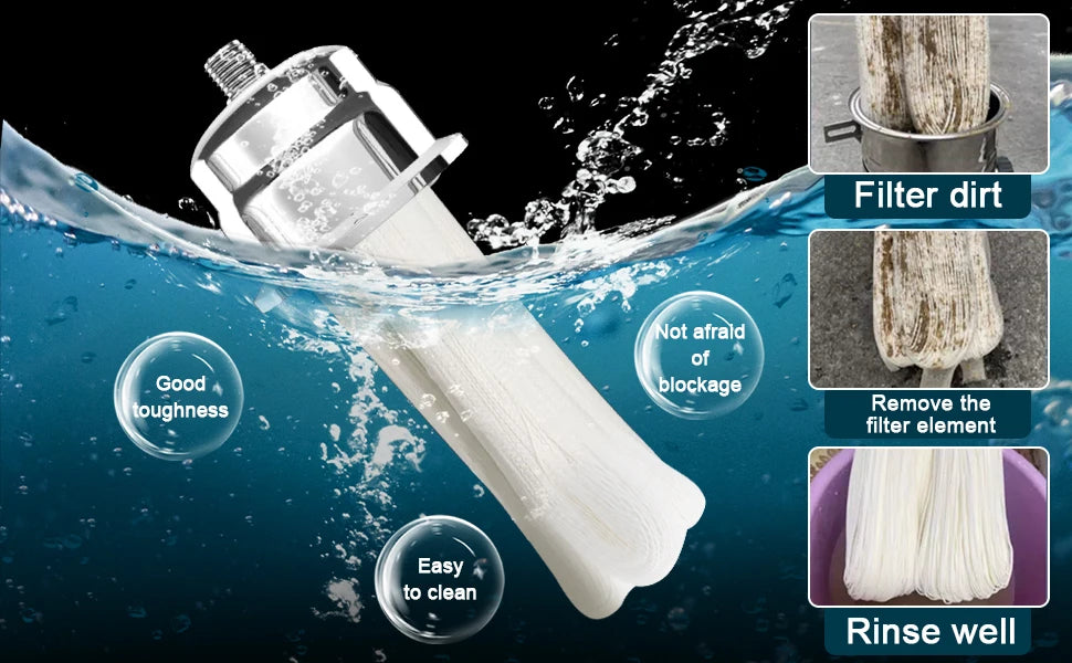 Whole house water purifier 0.01um PVDF pre-filter 1000L SUS304 water filter can be continuously cleaned for 5 years
