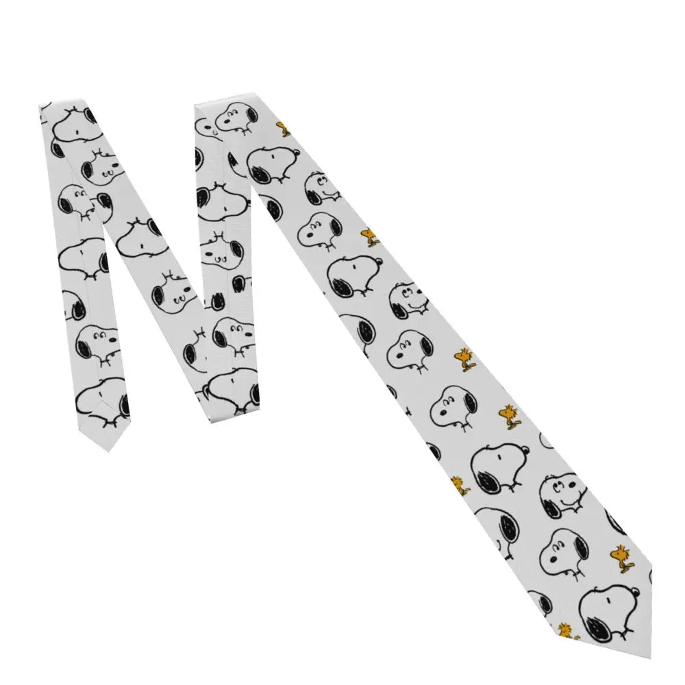 Snoopys & Woodstock Smile Giggle Laugh Neckties Silk 8 cm Neck Tie for Mens Shirt Accessories Cravat Wedding Accessories Office