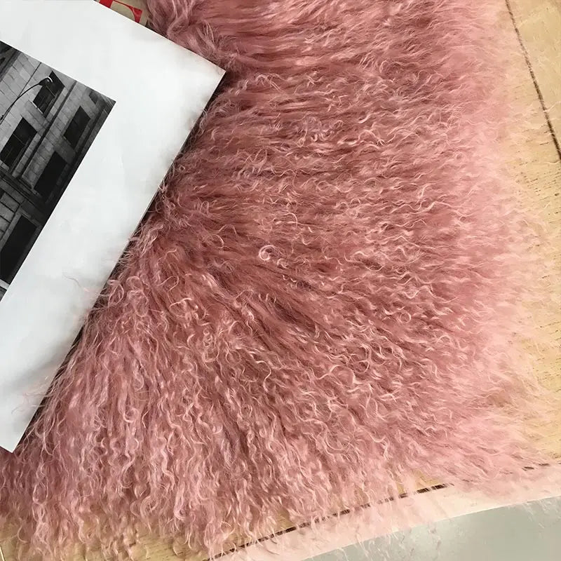Real Sheepskin Coats Mongolian Lamb Fur Coat Women Natural Sheep Fur Jacket With Lapel Short Fur Outerwear